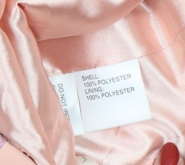 L'Atelier Womens Pink Floral Bodycon Dress Size 14 Elegant Wedding