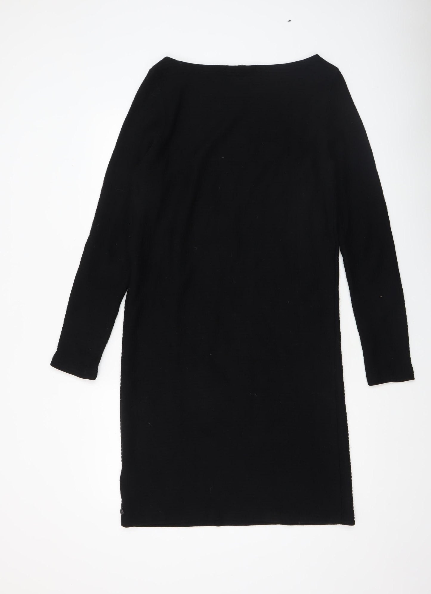 Scotch & Soda Women’s Black S Knit Sheath Dress Long Sleeve