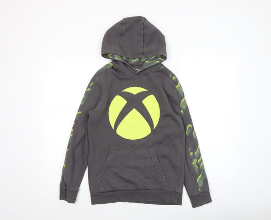 Xbox Boys Grey Hoodie 11-12 Years Pullover Graphic Print Cotton Blend