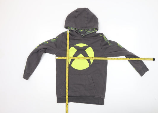 Xbox Boys Grey Hoodie 11-12 Years Pullover Graphic Print Cotton Blend
