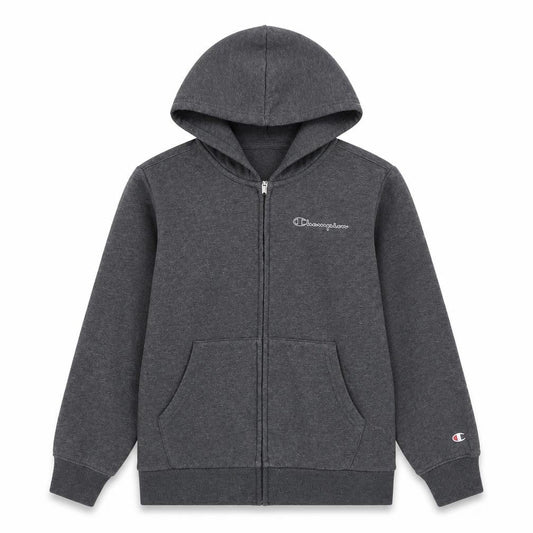 Champion Boys Grey Full Zip Hoodie Medium 9-10 Years Cotton Blend