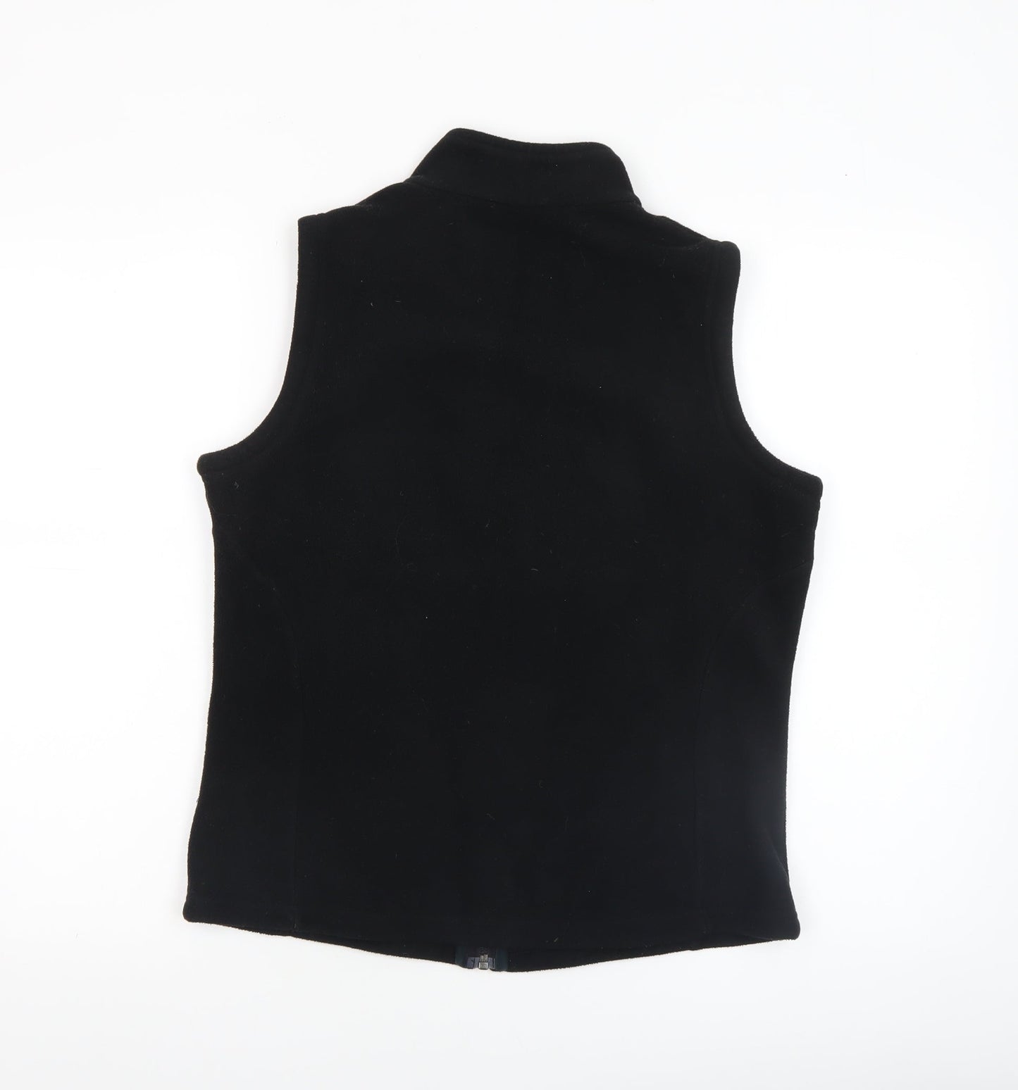 Marks and Spencer Women Black Fleece Waistcoat Size 12 Full Zip