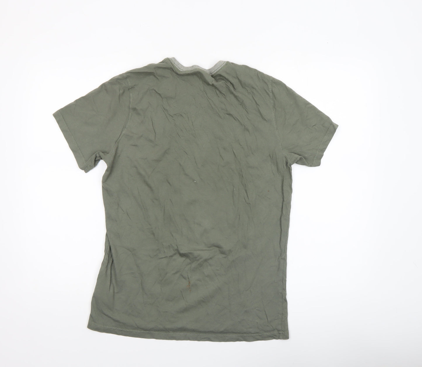 Barbour Men's Green Short Sleeve Slim Fit Cotton T-Shirt Size S