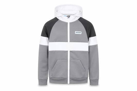 McKenzie Boys Grey Full Zip Hoodie 8-10 Years Colourblock Design
