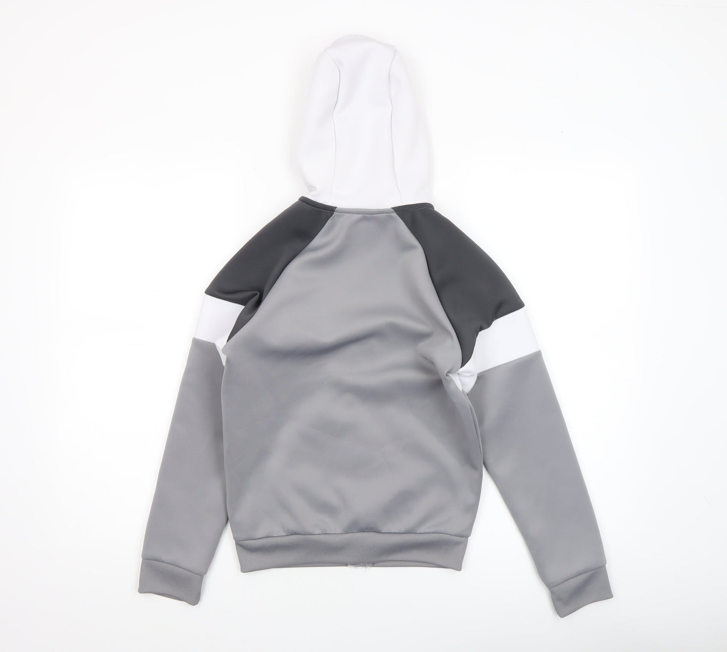 McKenzie Boys Grey Full Zip Hoodie 8-10 Years Colourblock Design