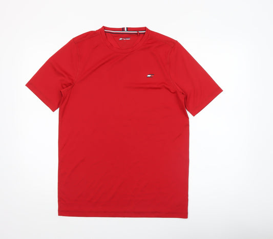 Tommy Hilfiger Men's Red Performance T-Shirt Size M Regular Fit