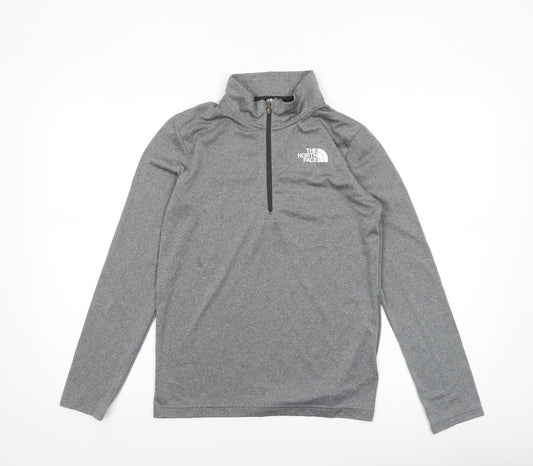 The North Face Boys Grey L 1/4 Zip Pullover Active Top