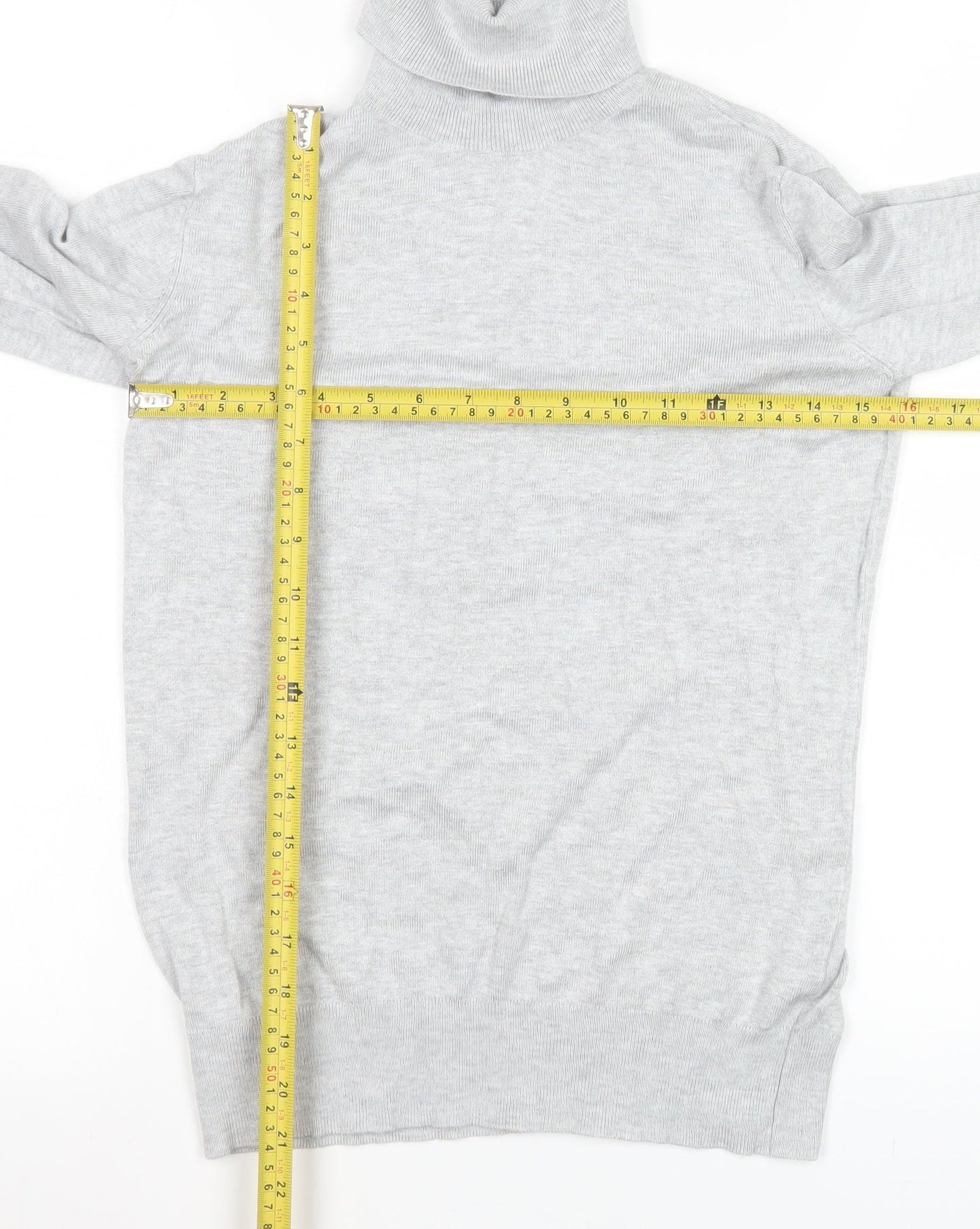 Dunnes Stores Women’s Grey Roll Neck Knit Jumper Medium