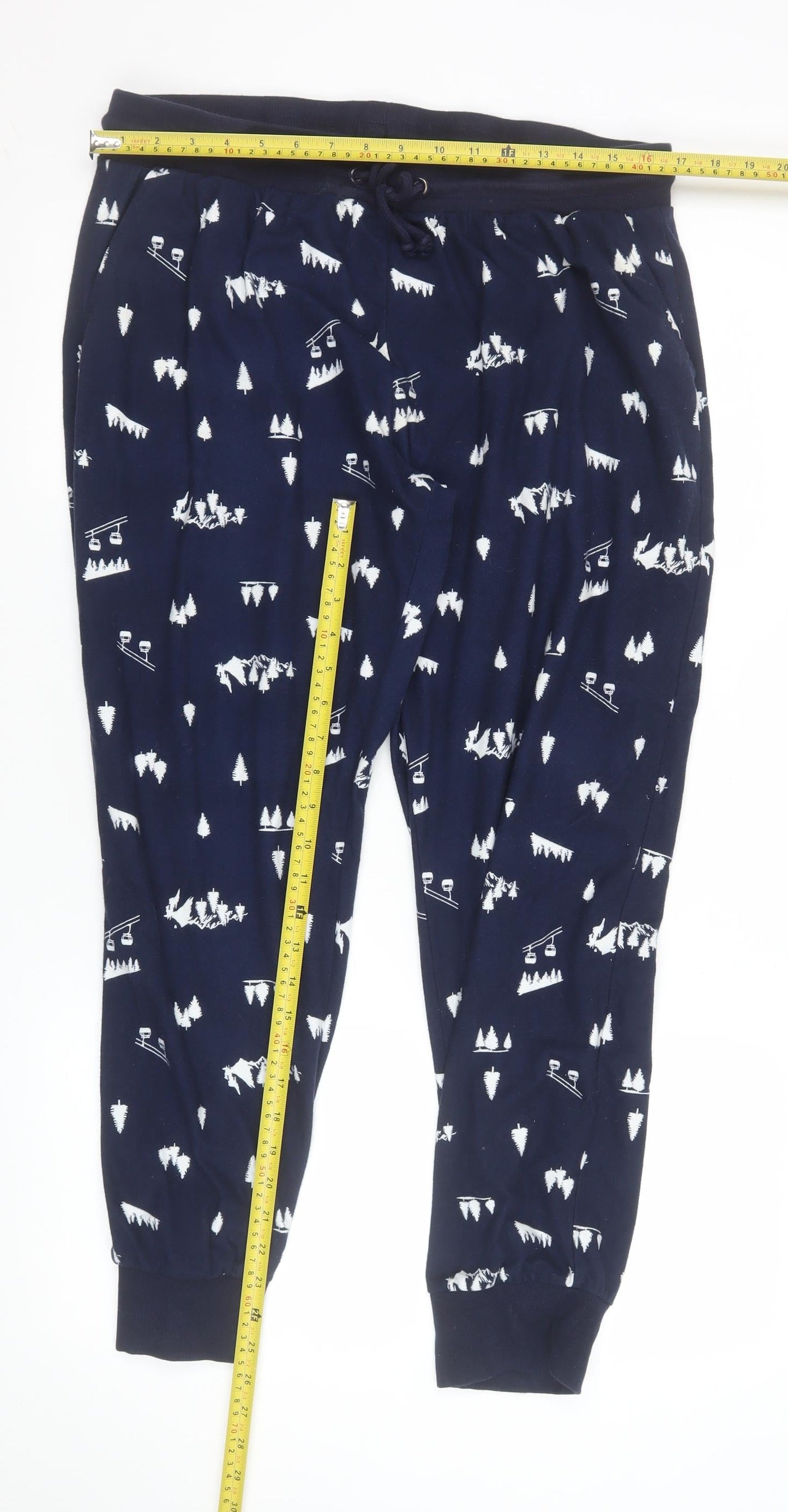 St Bernard for Dunnes Stores Men’s Blue XL Ski Print Pyjama Pants