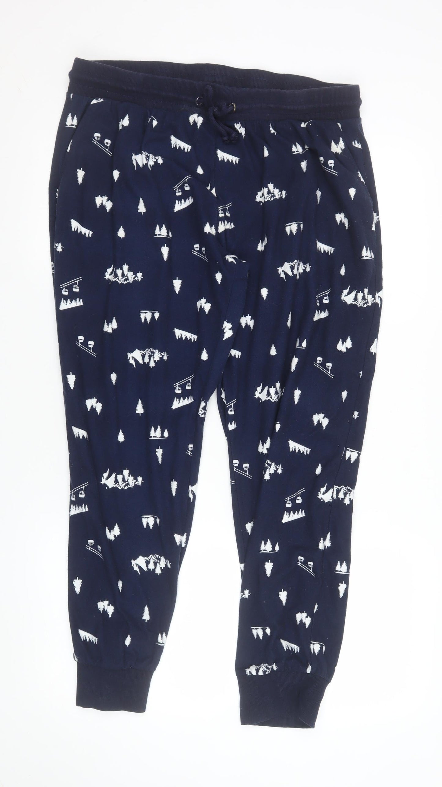 St Bernard for Dunnes Stores Men’s Blue XL Ski Print Pyjama Pants