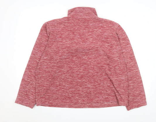 Crane Men's Red 1/4 Zip Fleece Pullover Sweatshirt Size M