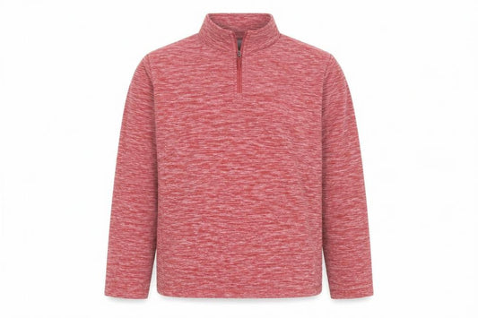 Crane Men's Red 1/4 Zip Fleece Pullover Sweatshirt Size M