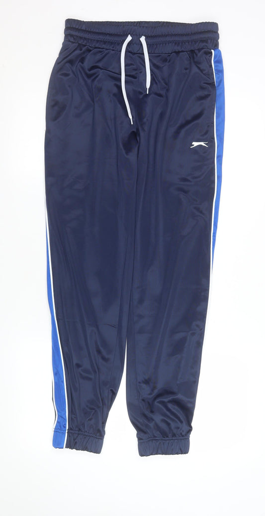 Slazenger Men's Blue Track Pants S Tapered Fit Activewear Trousers