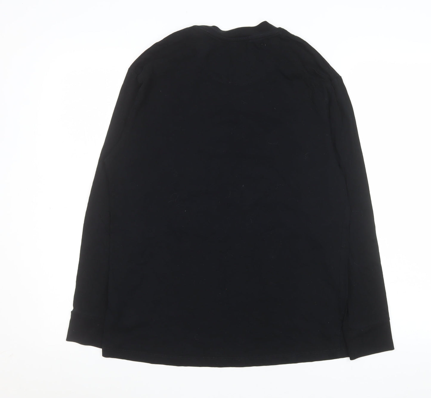 Marks and Spencer Teens Black Long Sleeve Teddy Nightshirt Size 14