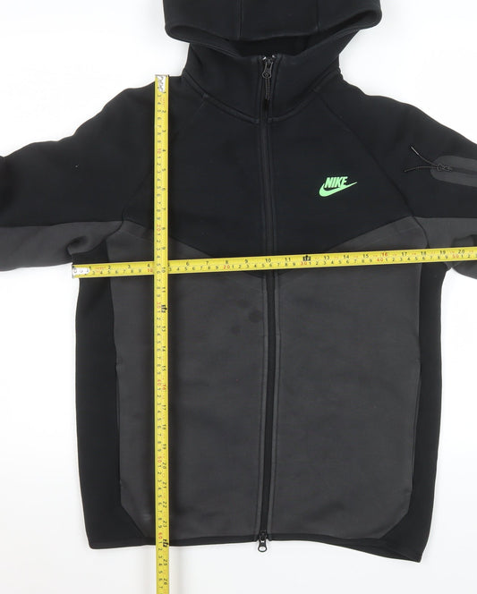 Nike Men's Black Small Hooded Softshell Sports Jacket
