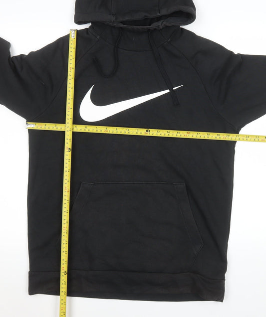 Nike Men's Black Dri-Fit Pullover Hoodie Small Logo Sportswear