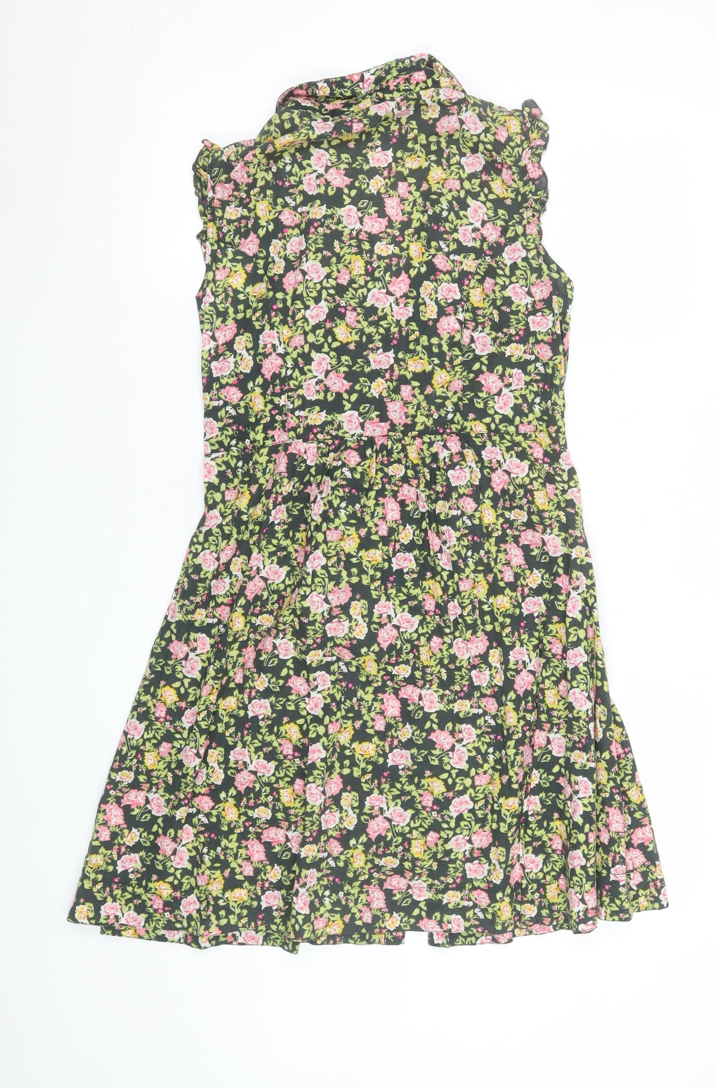 Dorothy Perkins Women’s Multicoloured Floral A-Line Cotton Dress Size 10