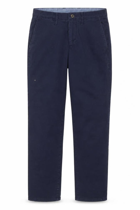 Gap Boys Blue Chino Trousers Size 30 Straight Stretch Twill Pants