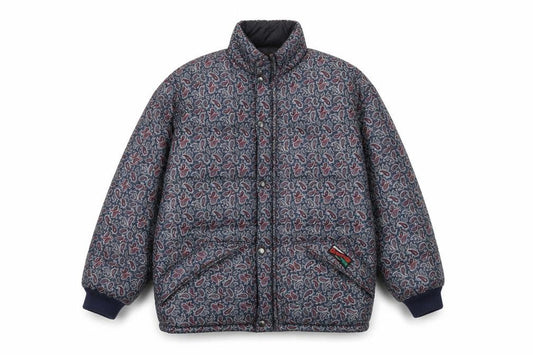Bronte Women's Blue Paisley Quilted Puffer Jacket Size 10 UK