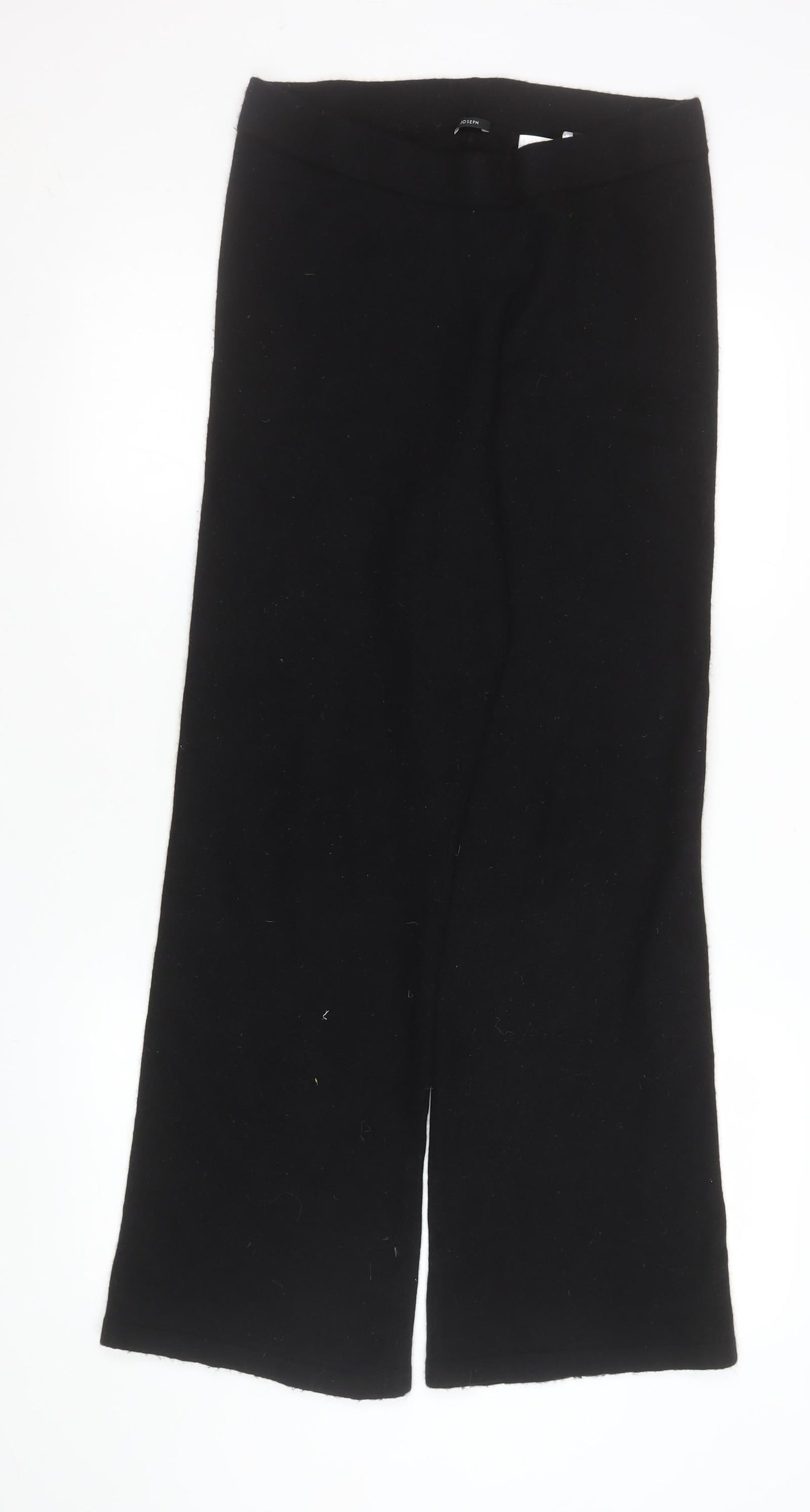 Joseph Women's Black Wool Cashmere Blend Straight Trousers XL