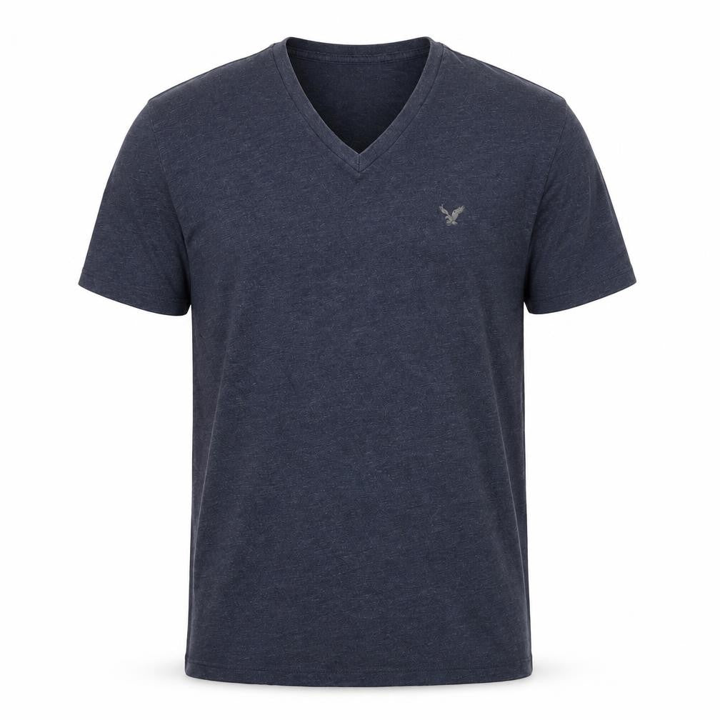 American Eagle Outfitters Men's Blue V-Neck Classic Fit T-Shirt M