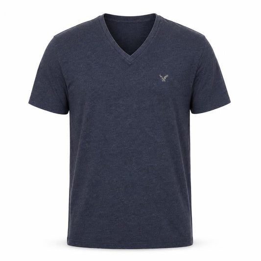 American Eagle Outfitters Men's Blue V-Neck Classic Fit T-Shirt M