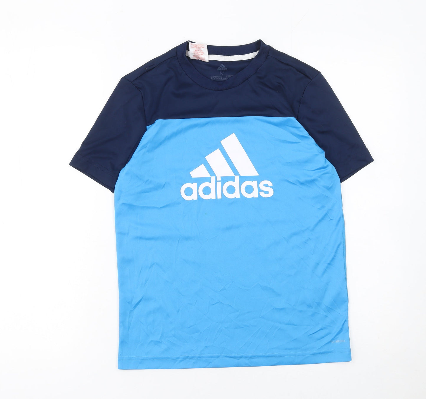 Adidas Boys Blue ClimaCool Sports T-Shirt 11-12 Years Short Sleeve Active Top