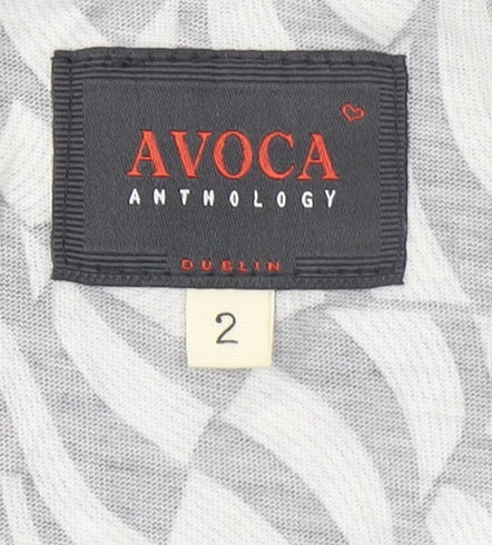 Avoca Anthology Women’s Black Geometric Wrap Dress Size 8