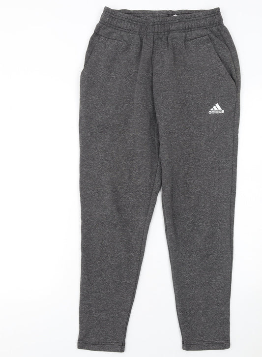 Adidas Mens Grey Jogger Trousers Size S Regular Fit Sportswear