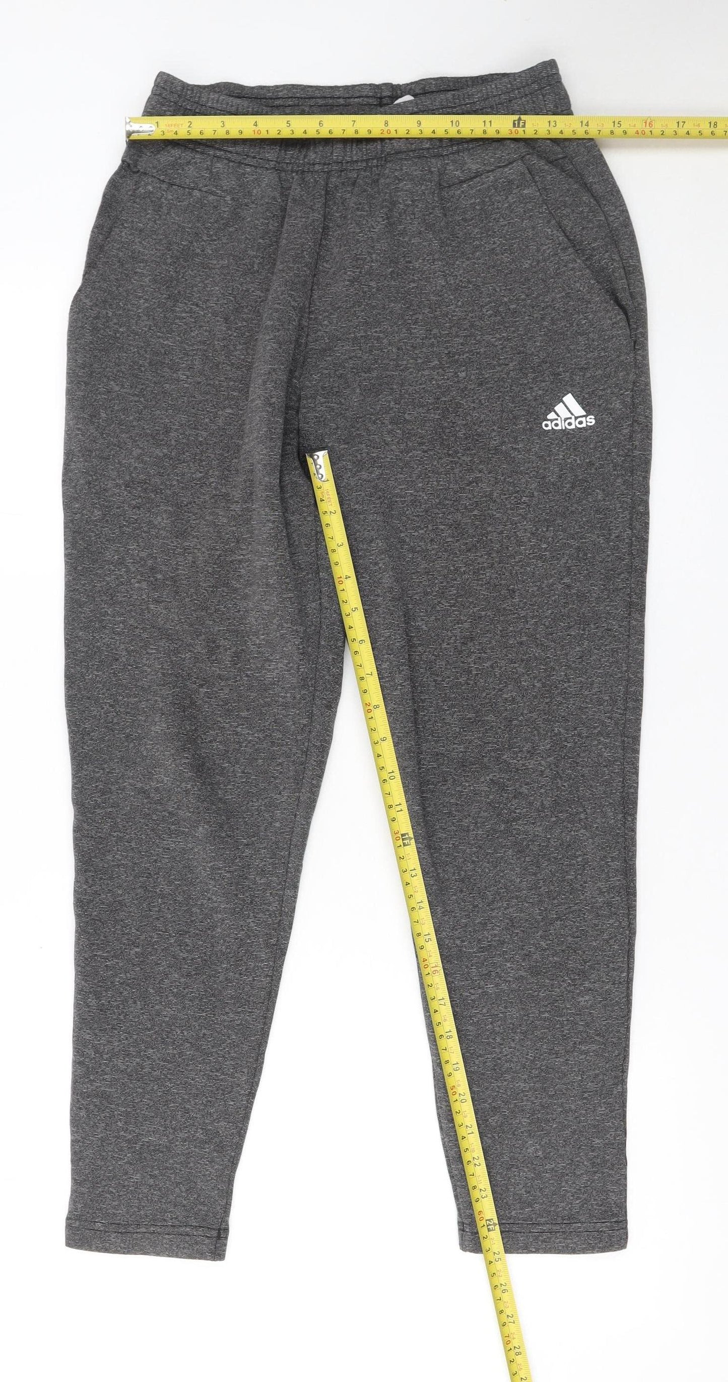 Adidas Mens Grey Jogger Trousers Size S Regular Fit Sportswear