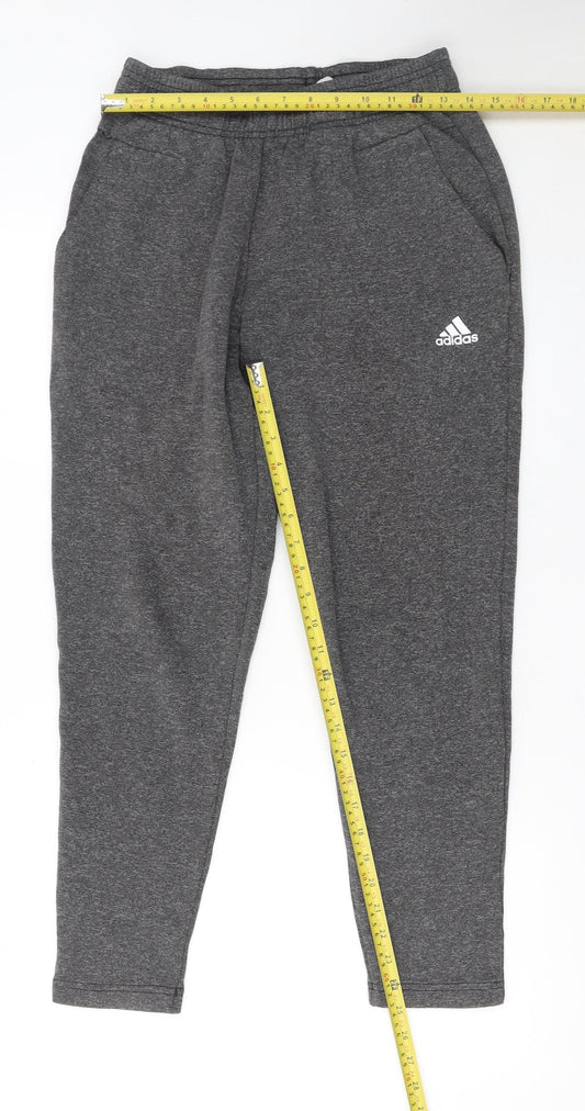Adidas Mens Grey Jogger Trousers Size S Regular Fit Sportswear