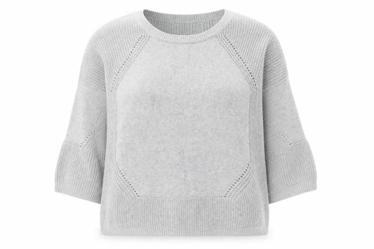 Front view of French Connection Women's Grey Cotton Knit jumper M