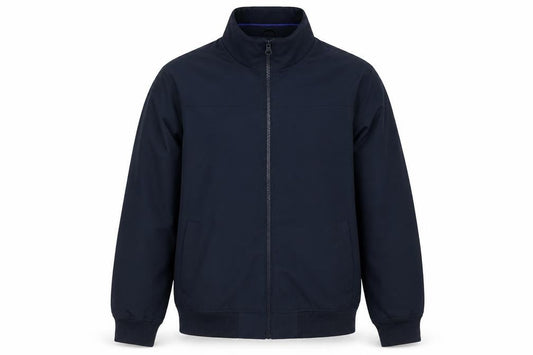 Front view of Dunnes Men's Blue XL Basic Jacket Full Zip Classic Style