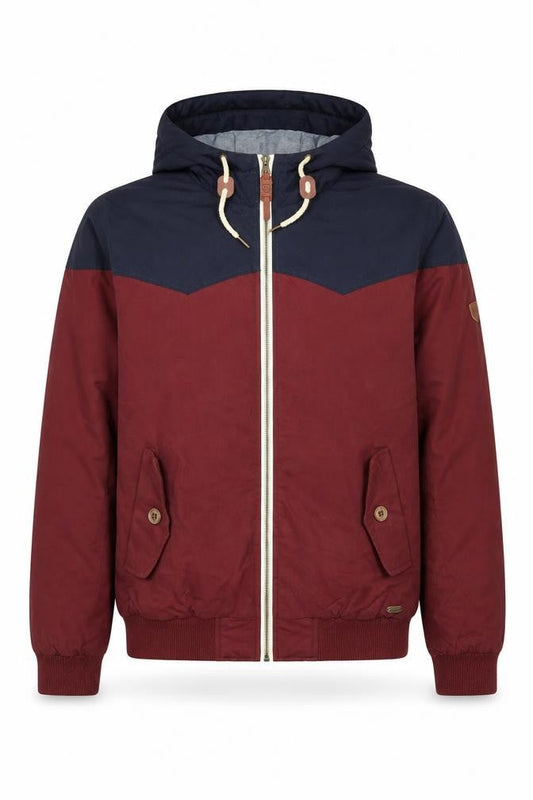 XV Kings Men’s Burgundy & Navy Hooded Windbreaker Jacket M