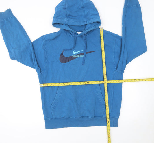 Nike Mens Blue Pullover Hoodie Size S Athletic Dept Fleece Sweatshirt