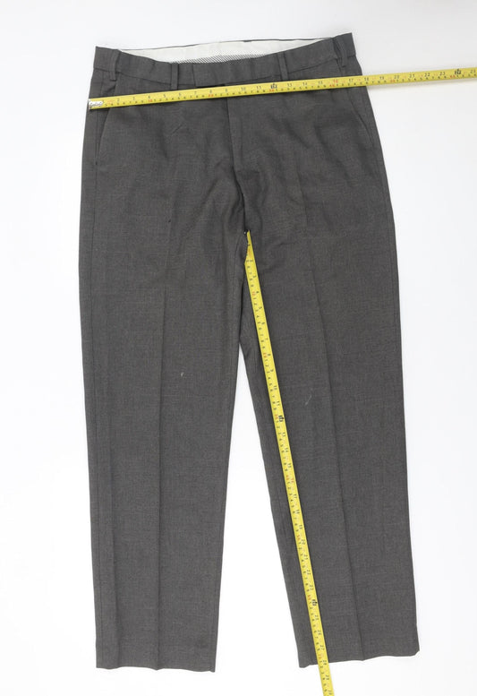 Dunnes Stores Men's Grey 34in Dress Pants Trousers Regular Fit