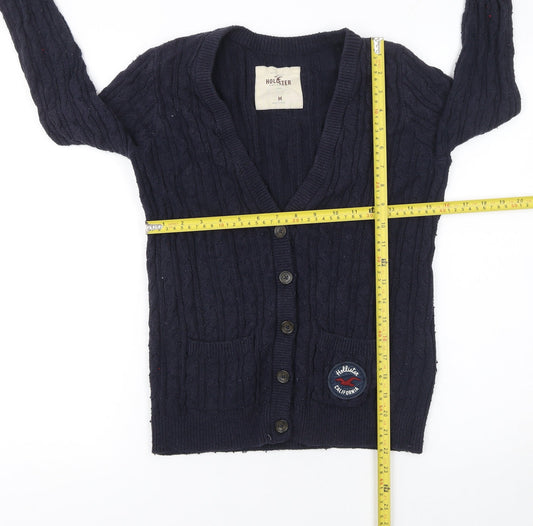 Hollister Women’s Navy Blue Cable Knit Cardigan M