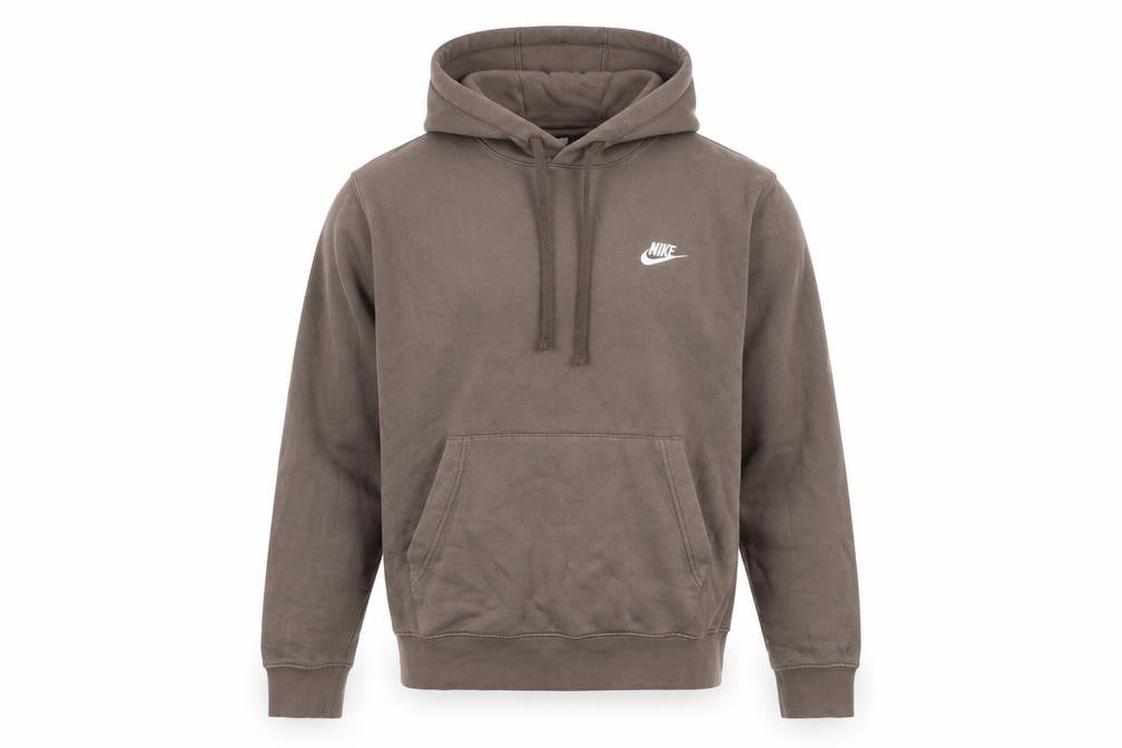 Nike Men's Brown Pullover Hoodie Small Regular Fit Fleece Sweatshirt