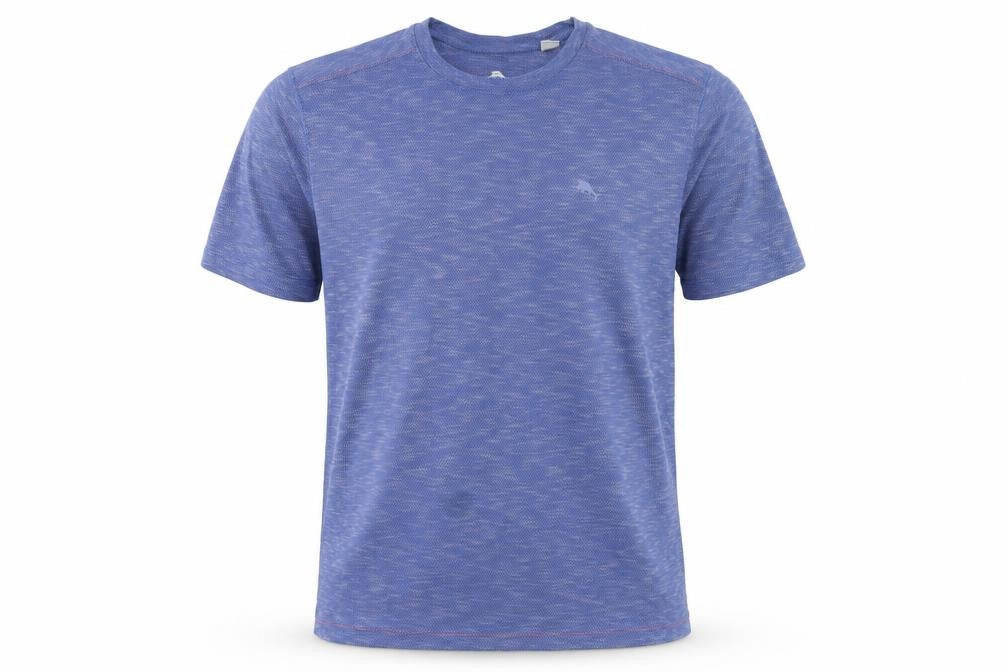 Tommy Bahama Men Blue Short Sleeve Crew Neck T-Shirt L Regular Fit