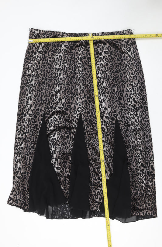 Marks and Spencer Women’s Animal Print Midi A-Line Skirt Size 20
