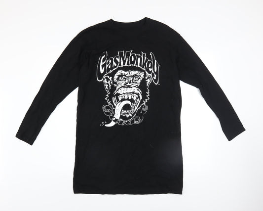 Gas Monkey Garage Men's Black Long Sleeve Cotton Graphic Top M