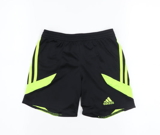 adidas Boys Black Athletic Shorts Size 8 Years Quick Dry Sportswear