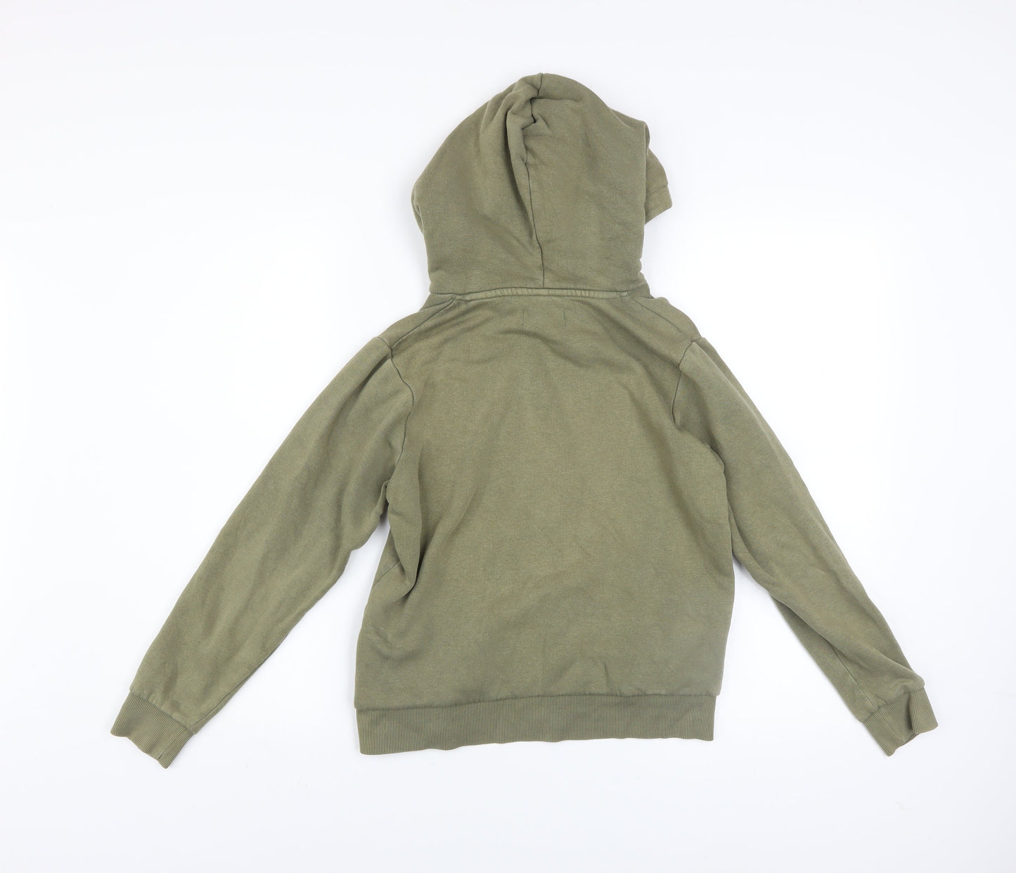 Jack & Jones Boys Green Hoodie Size 152 Pullover Fleece Logo Sweatshirt