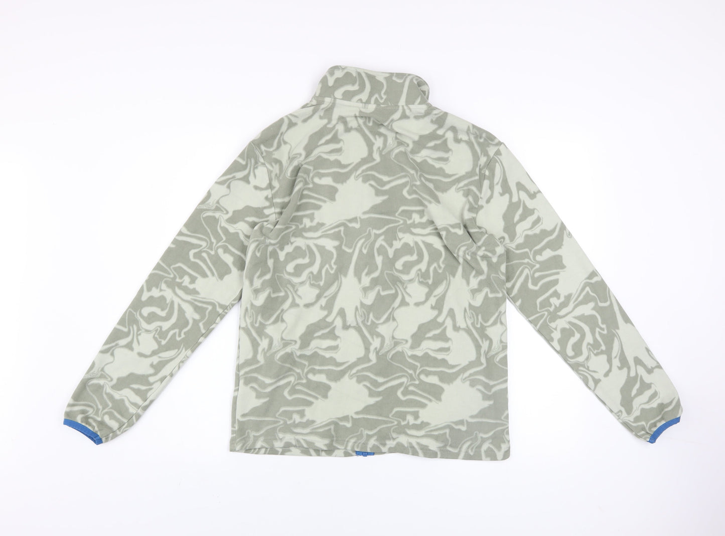 Dunnes Stores Men's Green Camouflage Fleece Zip Jacket Size 34 Regular Fit