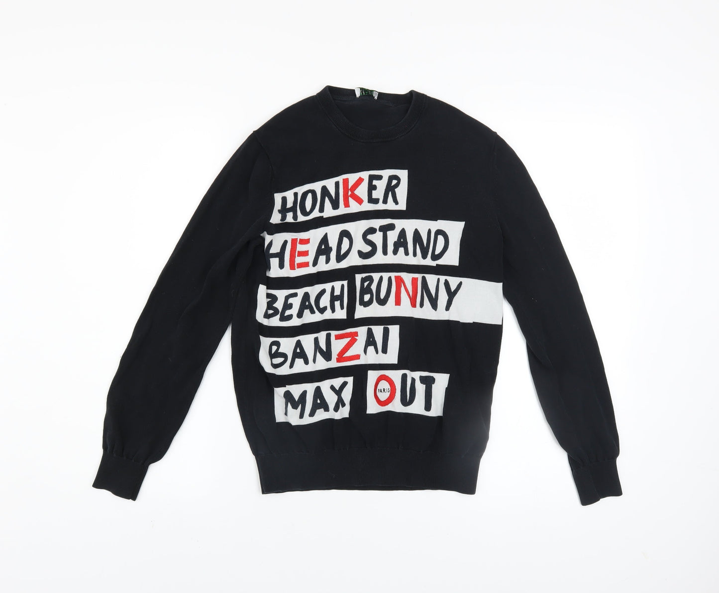 Kenzo Paris Men's Black XS Graphic Print Cotton Sweatshirt