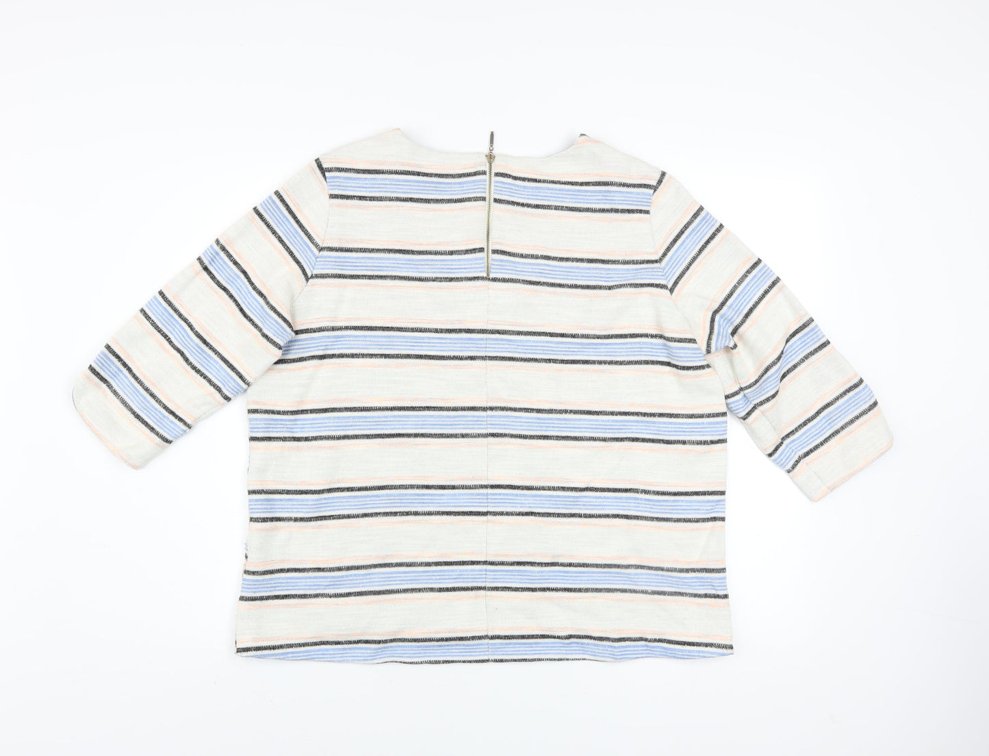 Marks and Spencer Womens Multicoloured Striped Crew Neck Jumper Size 16