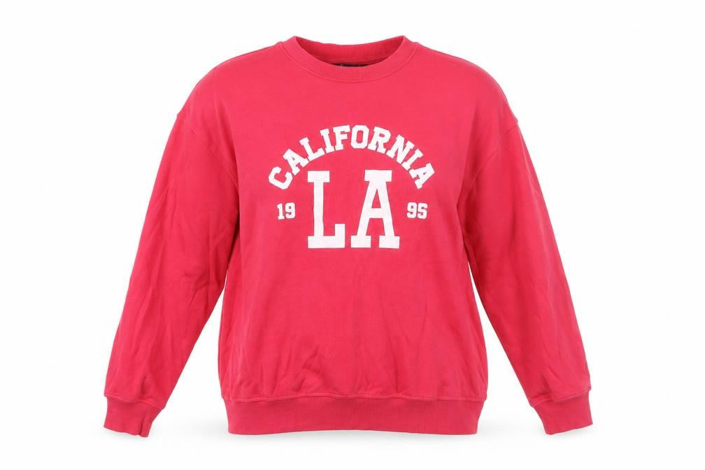 Dunnes Women’s Raspberry California LA 1995 Pullover Sweatshirt Medium