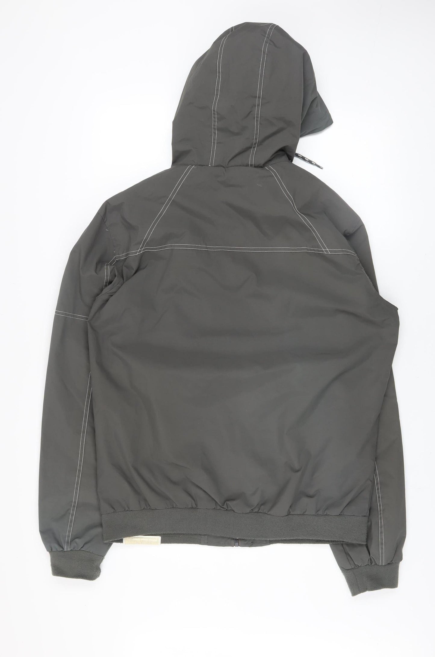 Crosshatch Mens Grey XL Hooded Windbreaker Jacket
