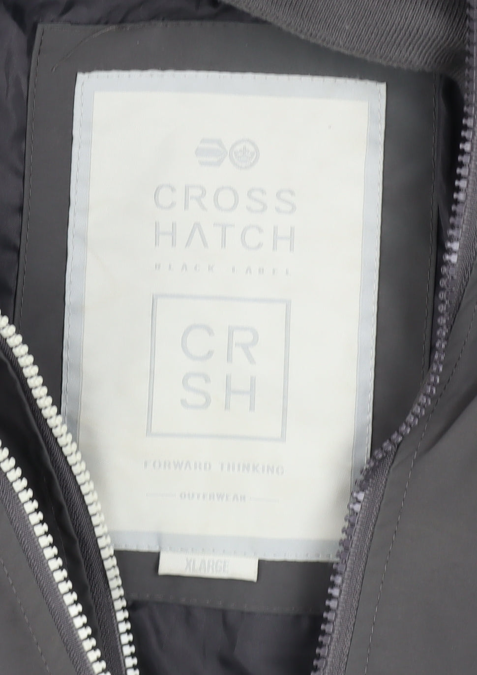 Crosshatch Mens Grey XL Hooded Windbreaker Jacket