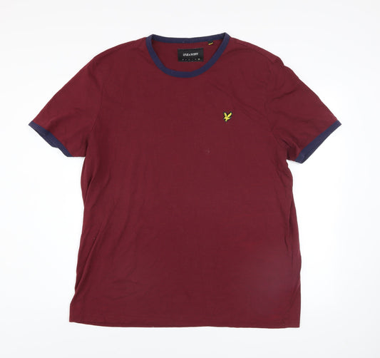 Lyle & Scott Men's Red 2XL Crew Neck Short Sleeve T-Shirt